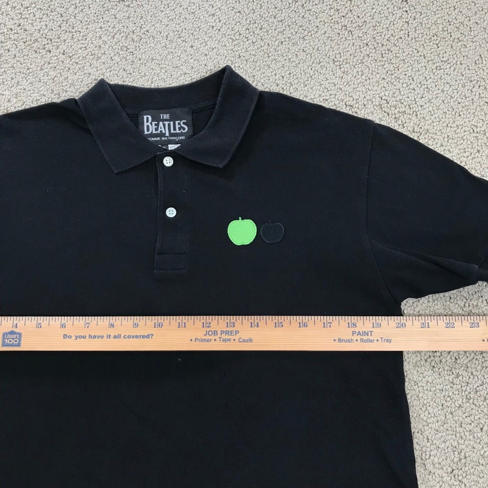 The Beatles x Comme des Garcons Polo Shirt Black Apple Logo VF-T006 Mens XL - Picture 6 of 7